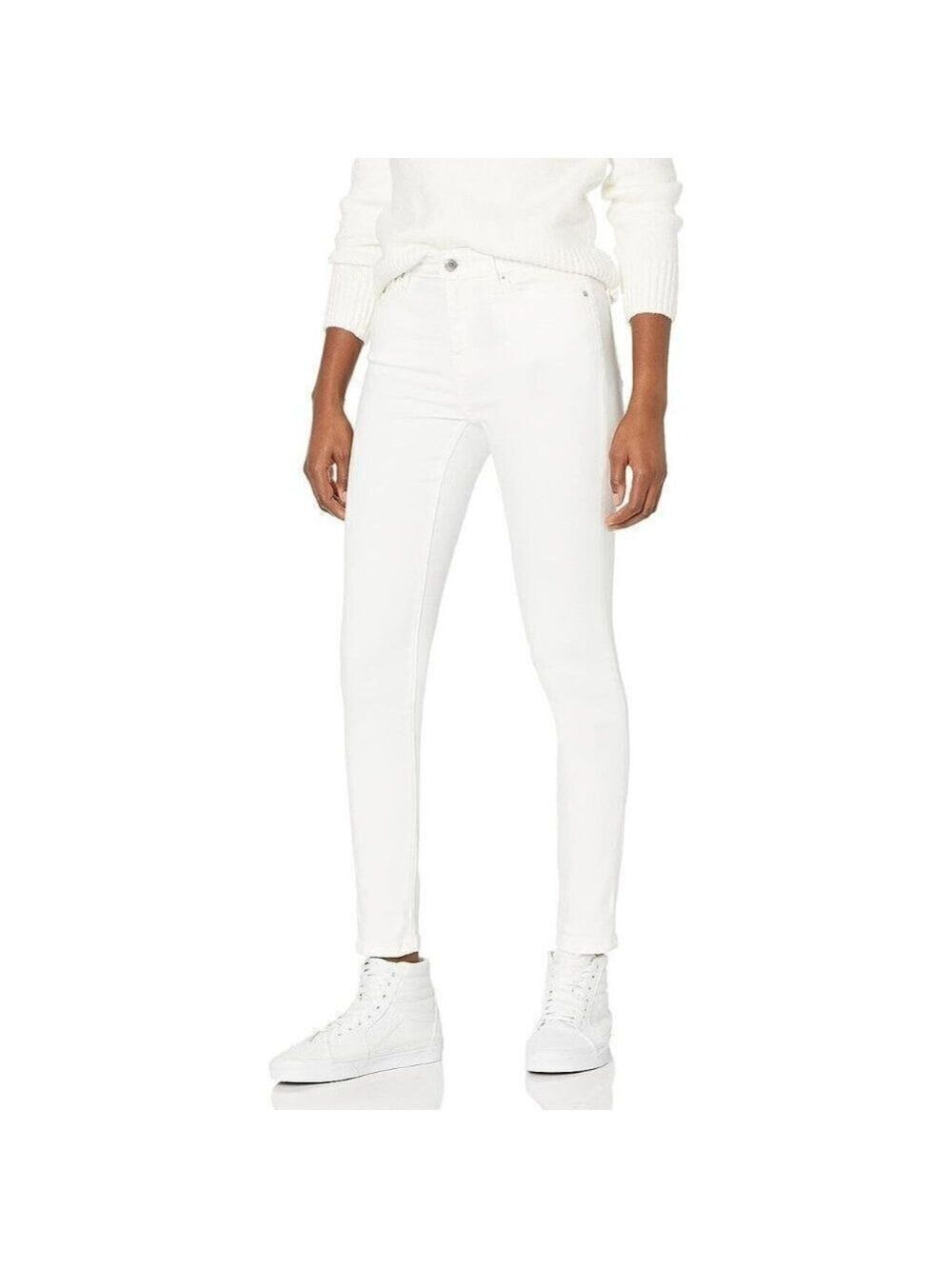 Amazon Essentials Women's Regular Skinny Jean in White Size 8